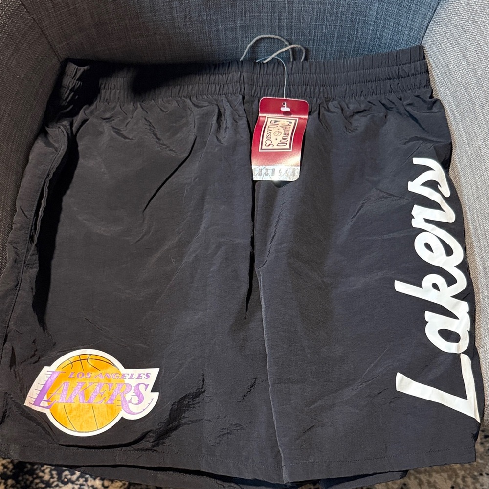 Mitchell & Ness Lakers Black Athletic Shorts